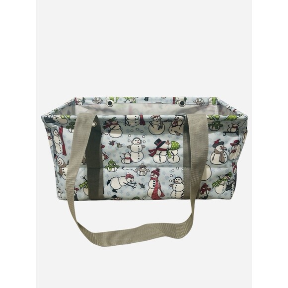 Snow-Daze Snowman Winter thirty-one medium utility tote - Picture 1 of 4